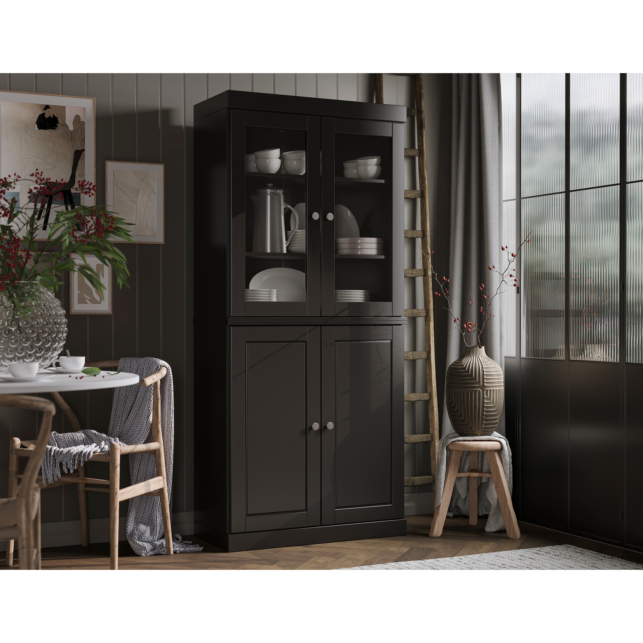Solid wood shop kitchen pantry